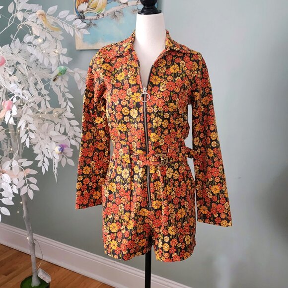 Marigold Floral Romper - Picture 5 of 5